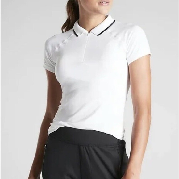 Athleta Momentum Seamless Polo Fitted Short Sleeve Tee *NWT* XL - Picture 1 of 16